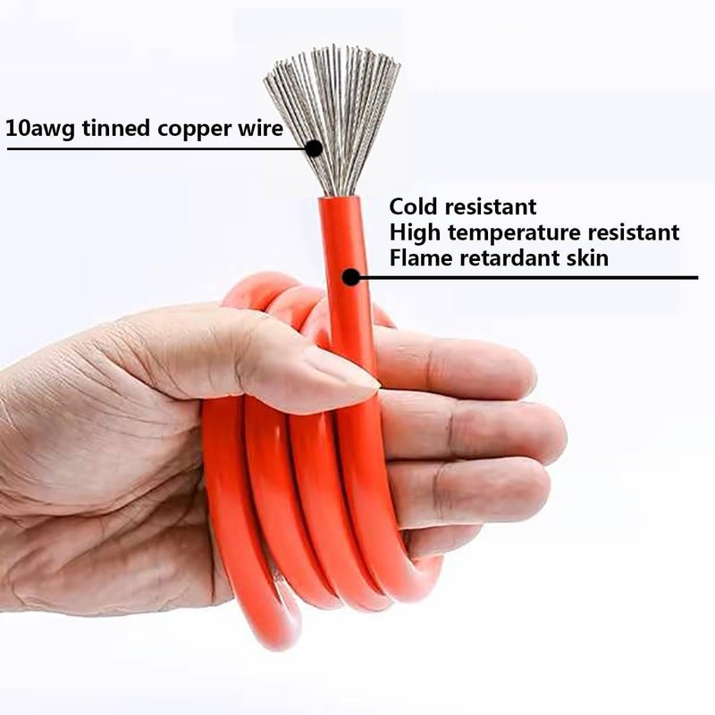 YETOR 10AWG Alligator Clips XT60 Quick Release Adapter to Alligator Clips with 2FT Battery Alligator Clips Clamp to XT60 Extension Cord for Cars Motorcycles - Image 4